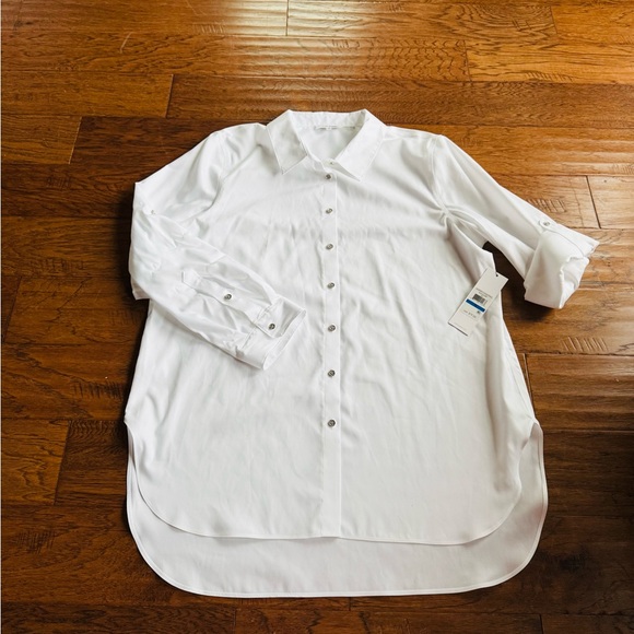 Calvin Klein White Button-Up Shirt - Picture 7 of 10